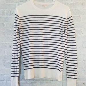 Blue and White Striped Sweater